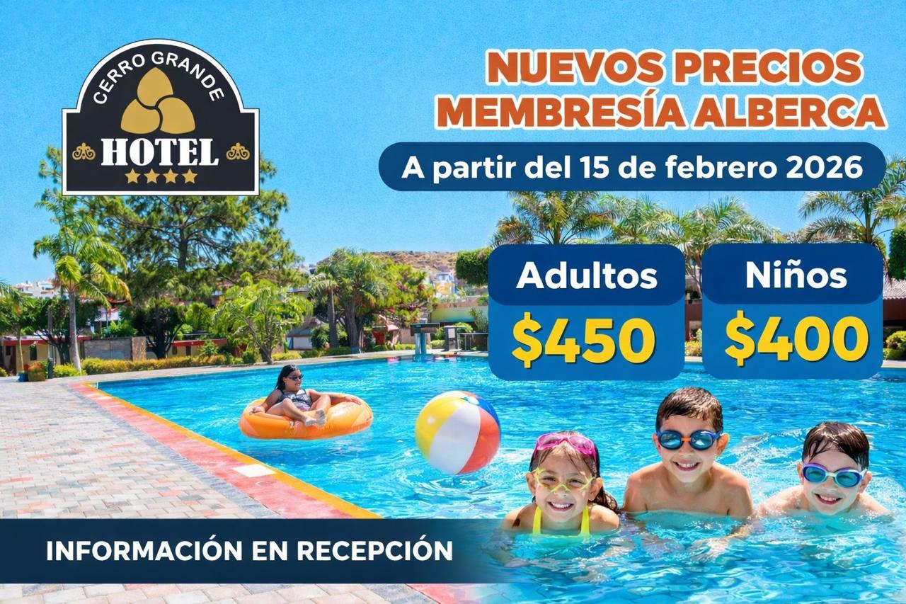 Membresía de alberca Hotel Cerro Grande